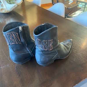 Golden Goose black leather ankle boots size 39